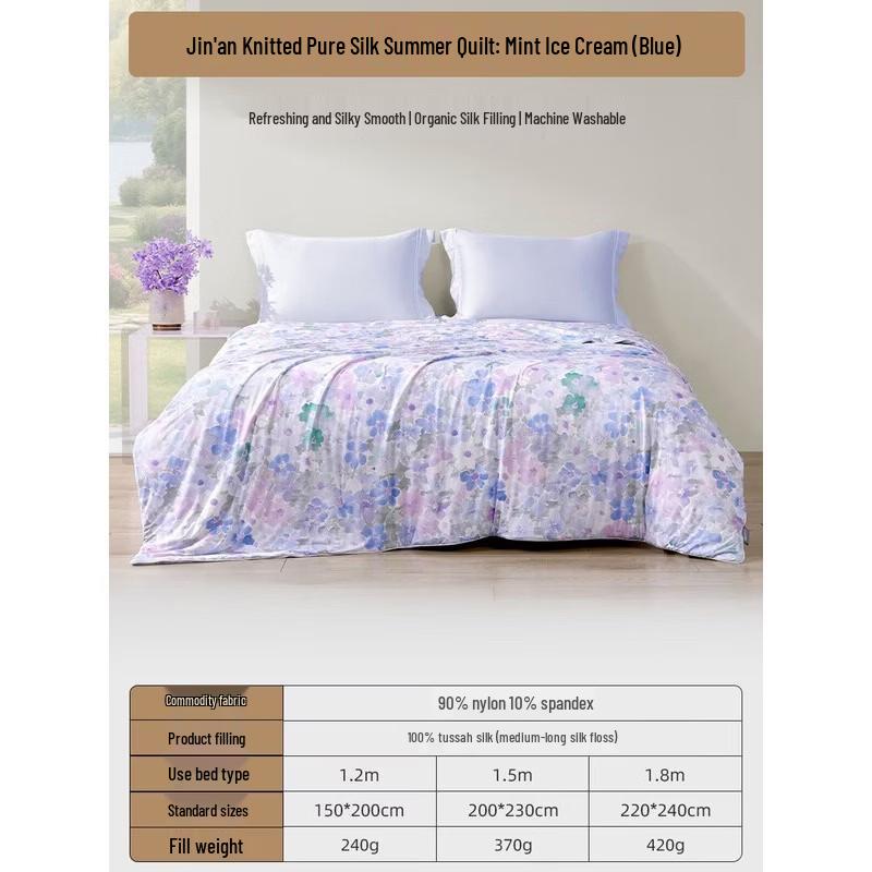 Mengjie Pure Silk & Soy Blend Quilt
