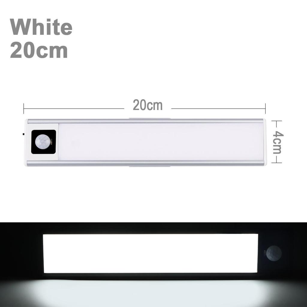 Smart PIR Motion Sensor LED Night Light Bedside Lamp With Magnetic USB Charging Wall Lamps Bedroom Cabinet Kitchen Lighting 20CM