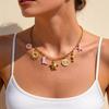 Fashion Ocean Style Boho Jewelry Starfish Turtle Heart Pendant Necklace for Women Stainless Steel Choker Necklace