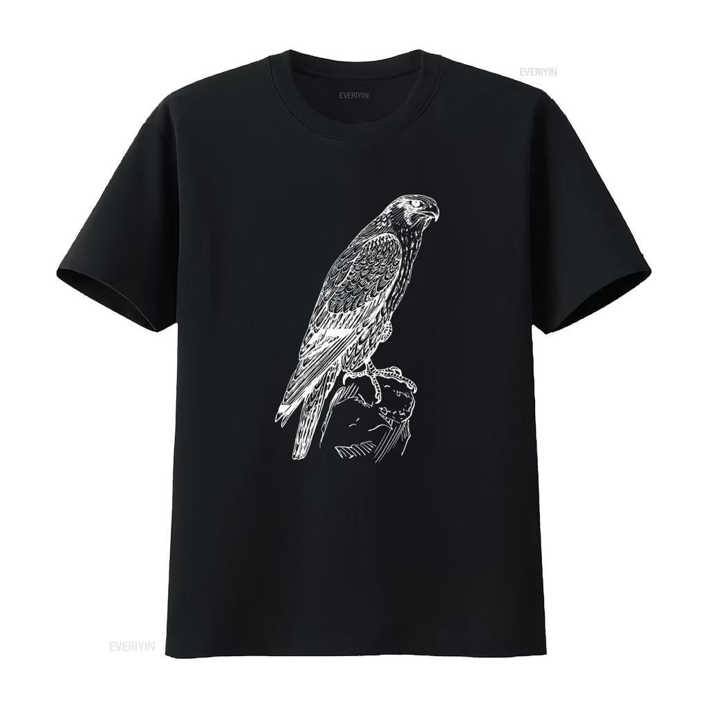 Premium Wanderfalke Ornithologie Falkner Vogel Liebhaber T-Shirt vintage Gewaschen Streetwear Mann Stilvolles Oberteil Für Jeden Tag