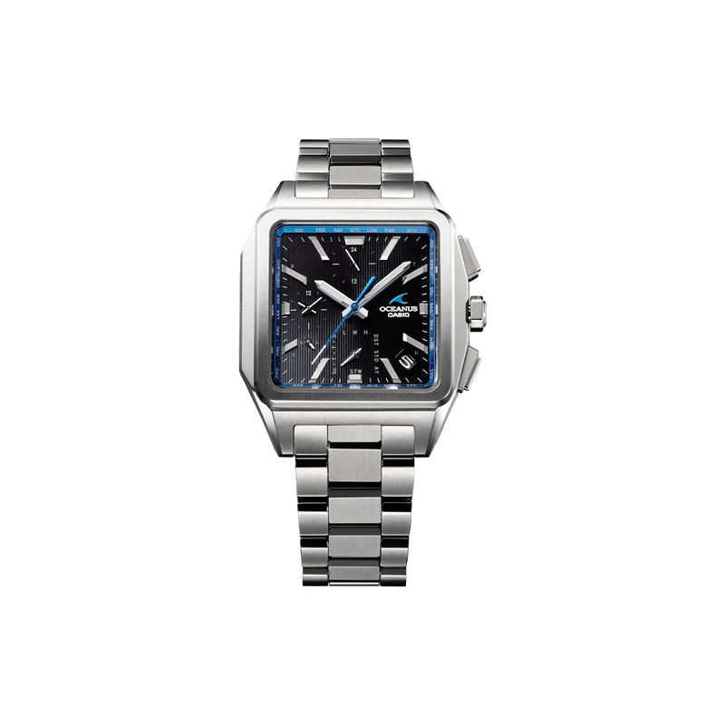 Casio OCEANUS Series-Poseidon 5000 Fashionable World Time and Date Display Solar Quartz Movement Titanium Strap Japanese and Korean OCW-T5000-1AJF