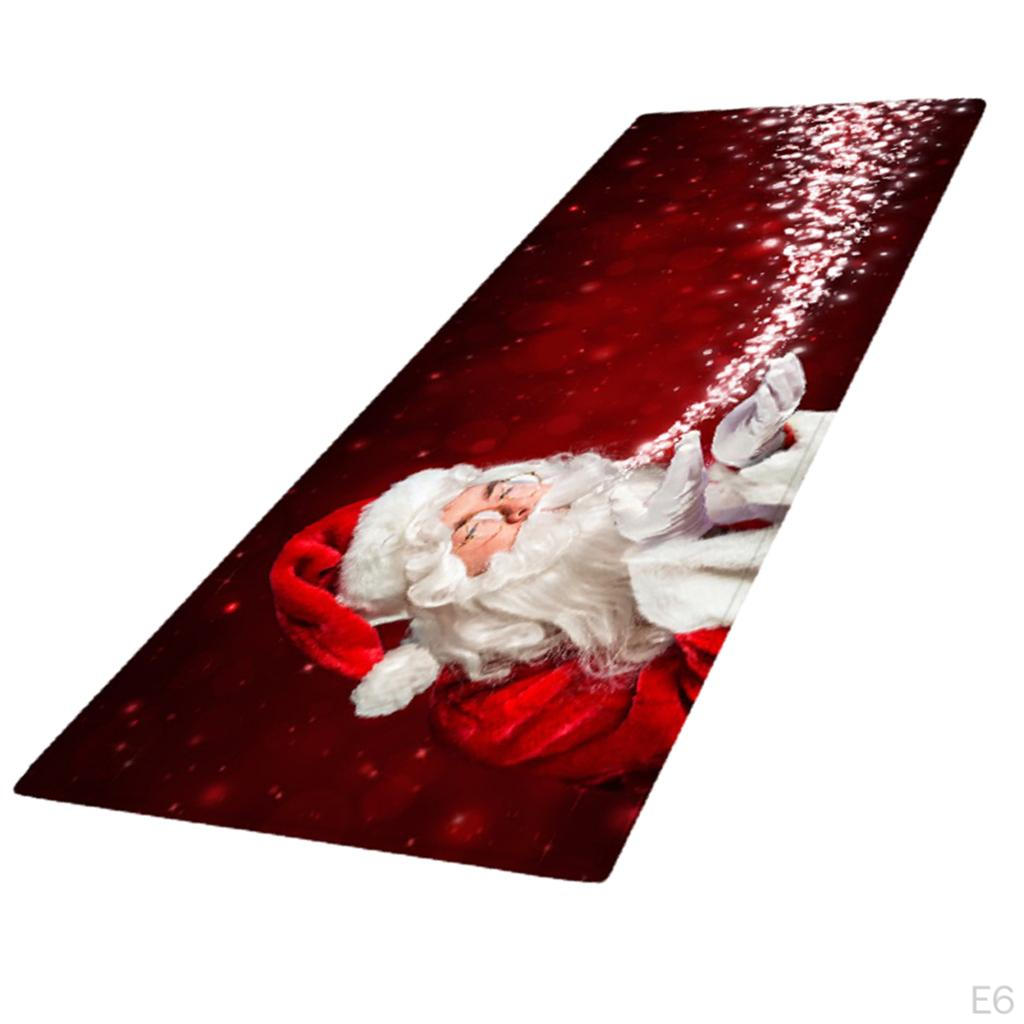 3D Effect Christmas Area Rug Carpet 120x40cm for Home Decoration