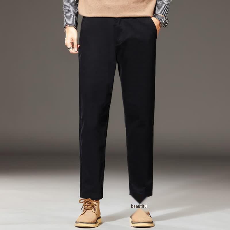 Playboy Men's Cropped Straight-Fit Casual Pants