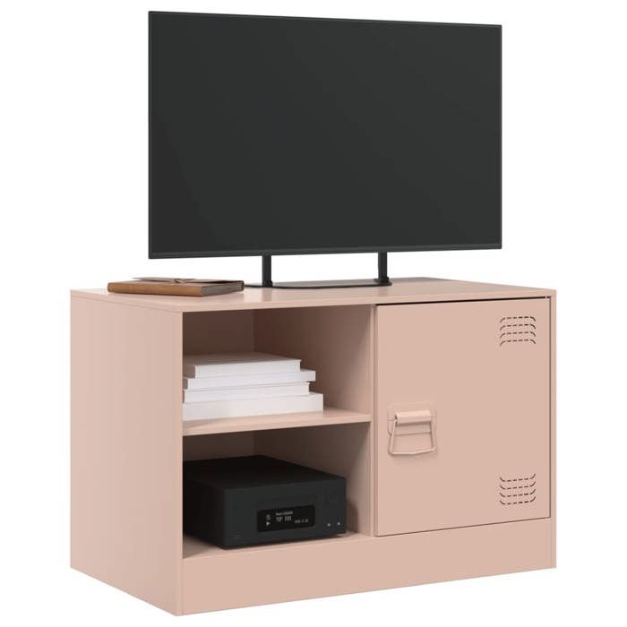 VidaXL TV Furniture 2 Pcs Pink 67x39x44 Cm Steel, TV Stand, TV Unit, Multimedia Unit, TV Sideboard, Hi-fi Unit, Center of 841694
