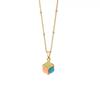 High End Dopamine Cat Eye Ear Thread Tassel Earrings S925 Needle Personality Cube Necklace