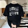 Back Letter Printed Tshirt Fun Printed Tshirt Fashion Casual Short Sleeved Summer Daily Meat Blocking Versatile Top