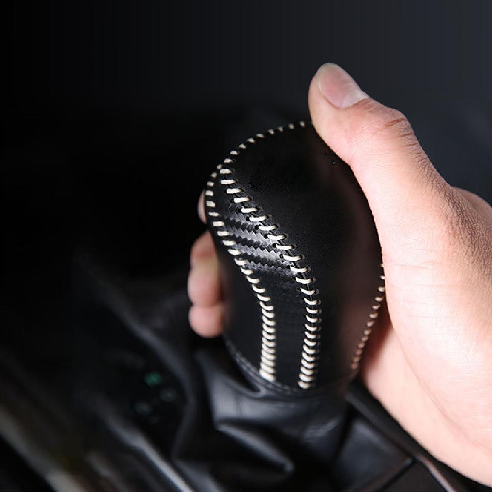 Leather Car AT Gear Shift Knob Cover Gear Head Collars for Toyota Camry 70 Corolla 2019 2020 2025 Interior Accessories