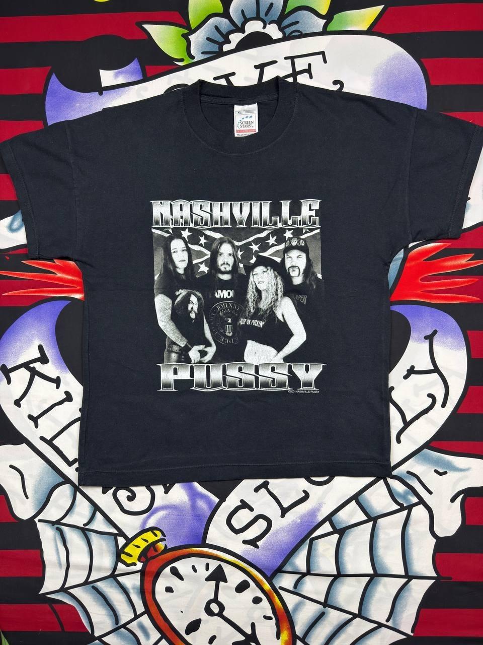 Rare Vintage Band tee Nashville Pussy Rock Tee 2001 T Shirt Unisex T-Shirt XL