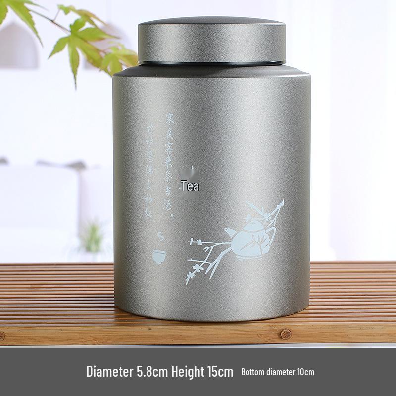 Stainless Steel Moisture-Proof Red Pu'er Tea Storage Canister
