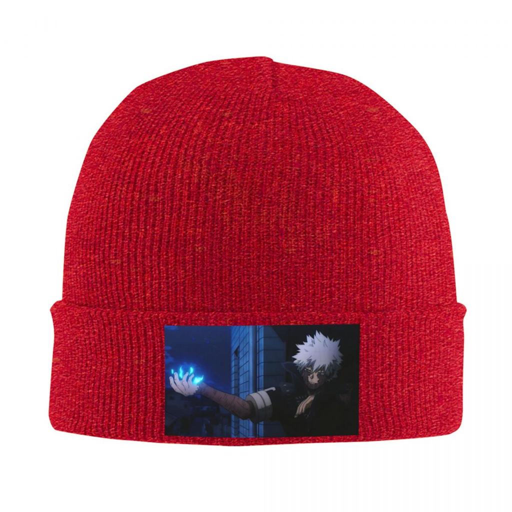 My Hero Academia Dabi Anime Manga MHA Blueflame Knitted Cap Hip Hop Bonnet Hat Autumn Winter Outdoor Beanies Hats for Adult