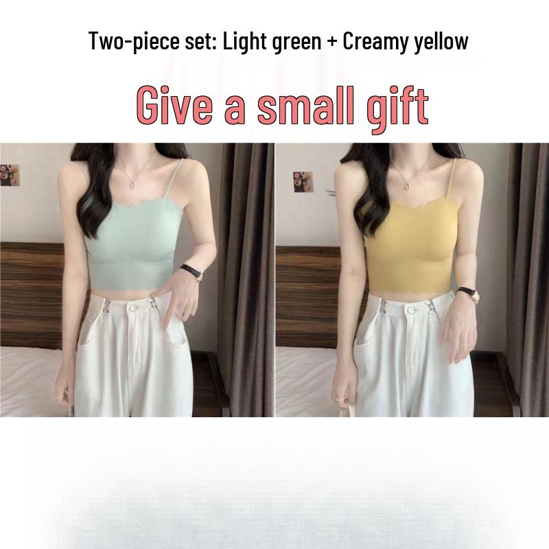 Trägerloses Camisole aus Eis-Seide: Gepolstert, Ohne Bügel, Dünner Stil für Schülerinnen - Perfekte Sommer-Unterwäsche oder Oberbekleidung