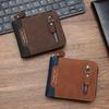 Large Capacity Men's Short Wallet Multi-position Card Holder Durable PU Leather Coin Purse  Male