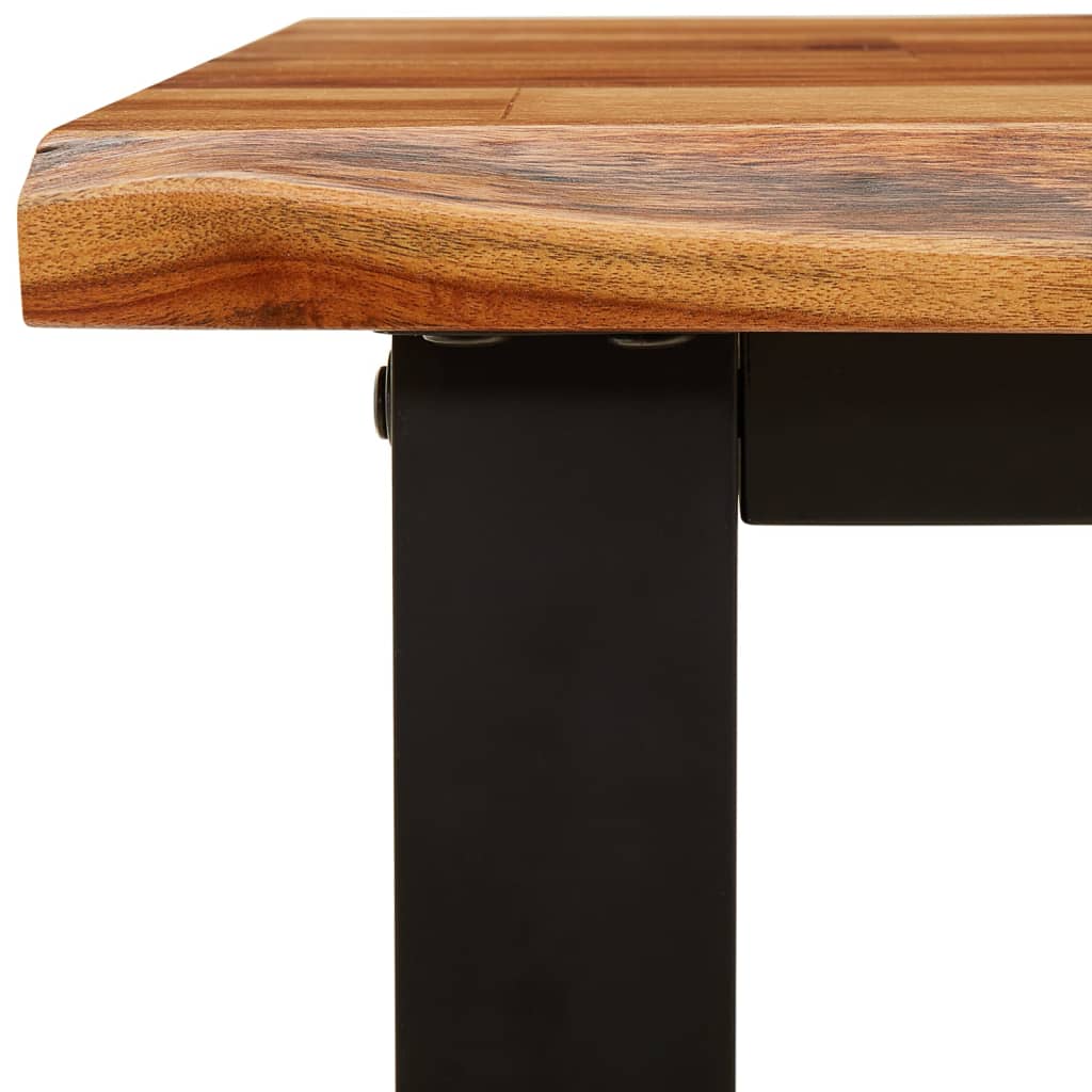 Bench with Live Edge 140 cm Solid Acacia Wood