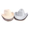 Popular European and American classic western denim straw hat, men's and women's fashion outdoor sunscreen sequined straw hat