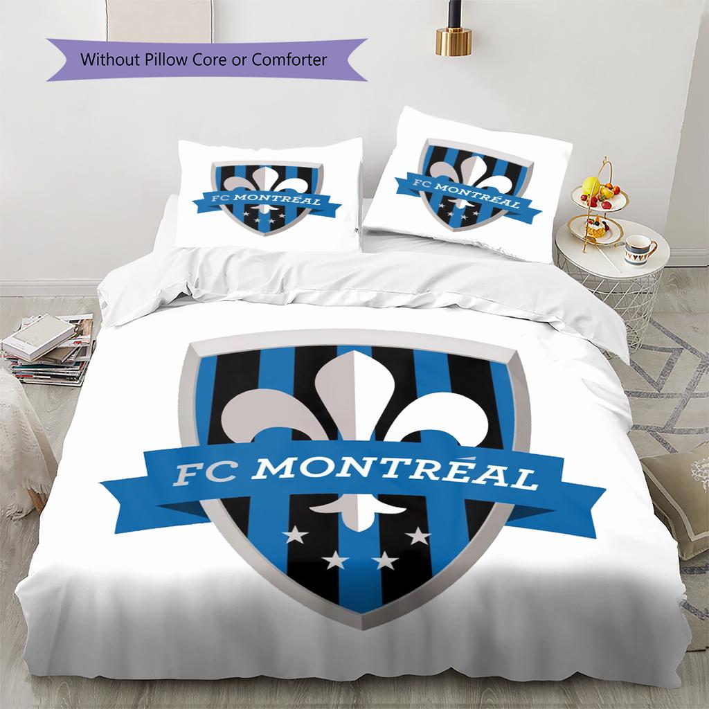 CF Montreal Pattern Bedding Home Decoration Birthday Gift (1 * Duvet Cover + 2 * Pillowcase, Without Core)