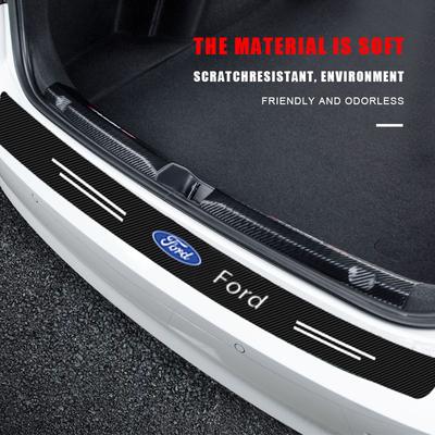 Наклейка 3D з вуглецевого волокна на задній бампер багажника автомобіля, захисна накладка для Focus Mondeo Kuga Fiesta MK7 Escort Explorer Edge 2 4 MK2 MK4 Mustang