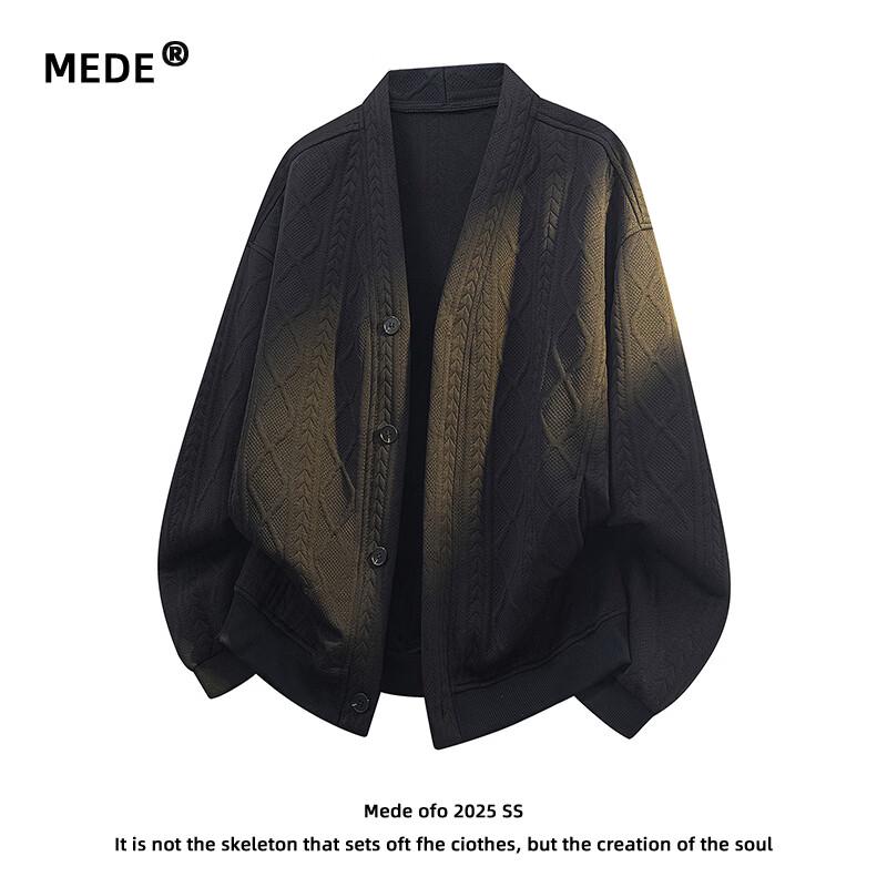 

MEDE Men s Jacquard Knit Cardigan Sweatshirt M