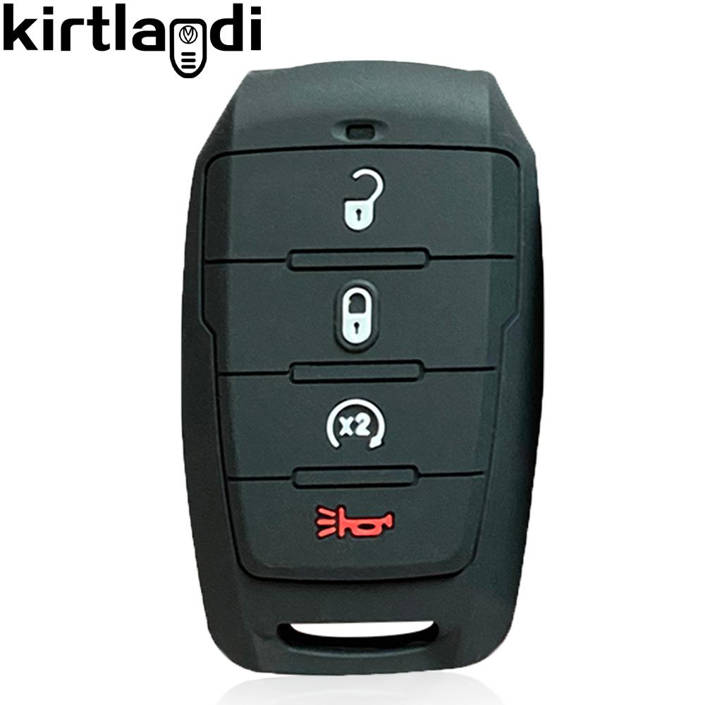 

3/4/5 Buttons Remote Key Case Keychain Shell Fob for Dodge RAM1500 RAM2500 TRX RAM 1500 Silicone Key Holder Cover Skin 2021 2020
