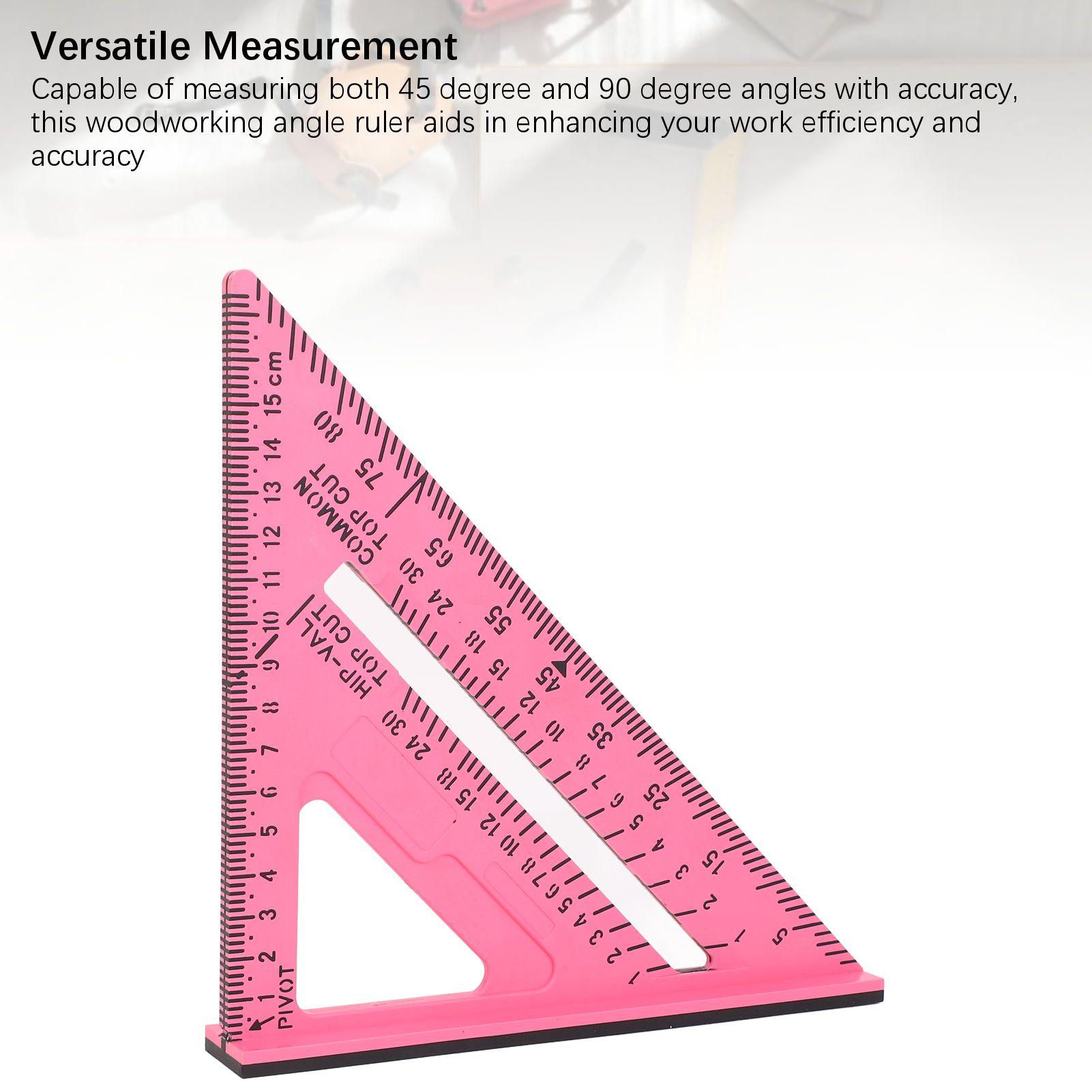 

7-дюймовая треугольная линейка из пластика, угловой квадрат 45 90 градусов для измерения при деревообработке