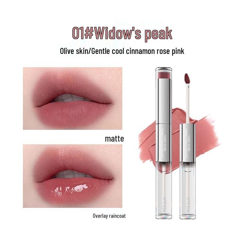 

AZTK Водяний Дзеркальний Блиск для Губ: Зволожуючий, Стійкий Нюдовий, Двосторонній Блиск для збільшення губ.