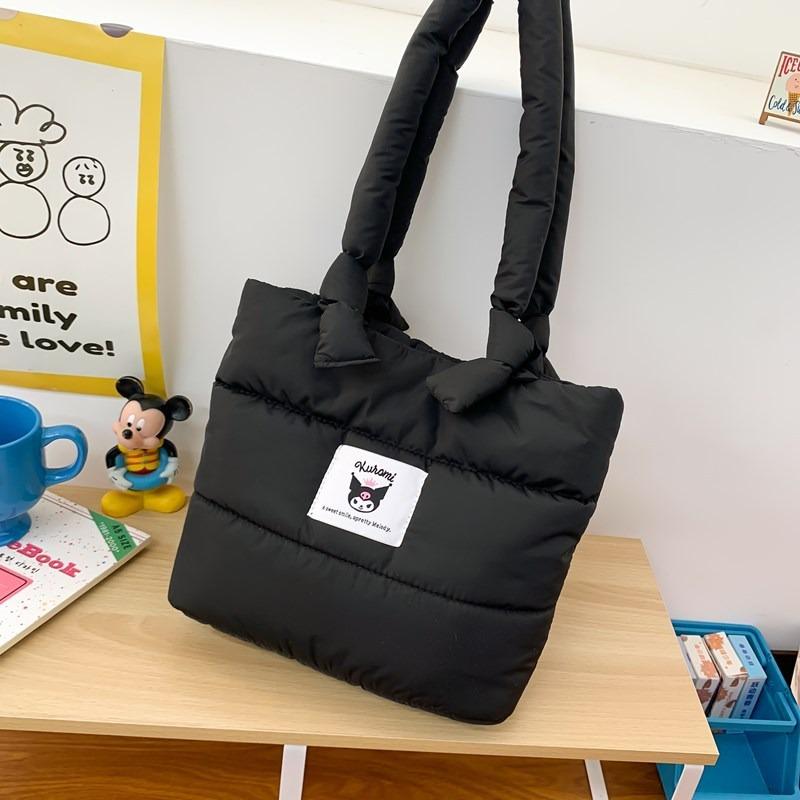 Cute Cartoon Rabbit Down Cloth Handbag Girls Large Capacity New High Value Commuter Shoulder Bag