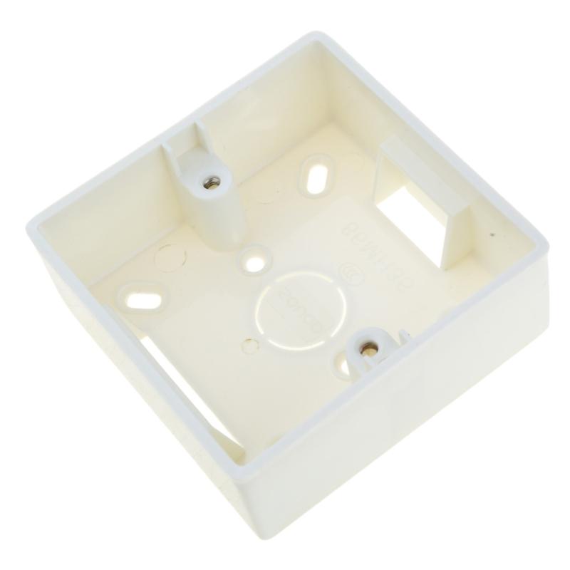 86 Type Wall Switches Socket Protections Box Electrical Outlet Mounting Box White Plastic Protections Box Easy to Install