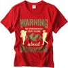 Printed Teenagers Round Neck tshirt Streetwear Warning May Spontaneously Start Talking About Backpacking Classic For Unisex