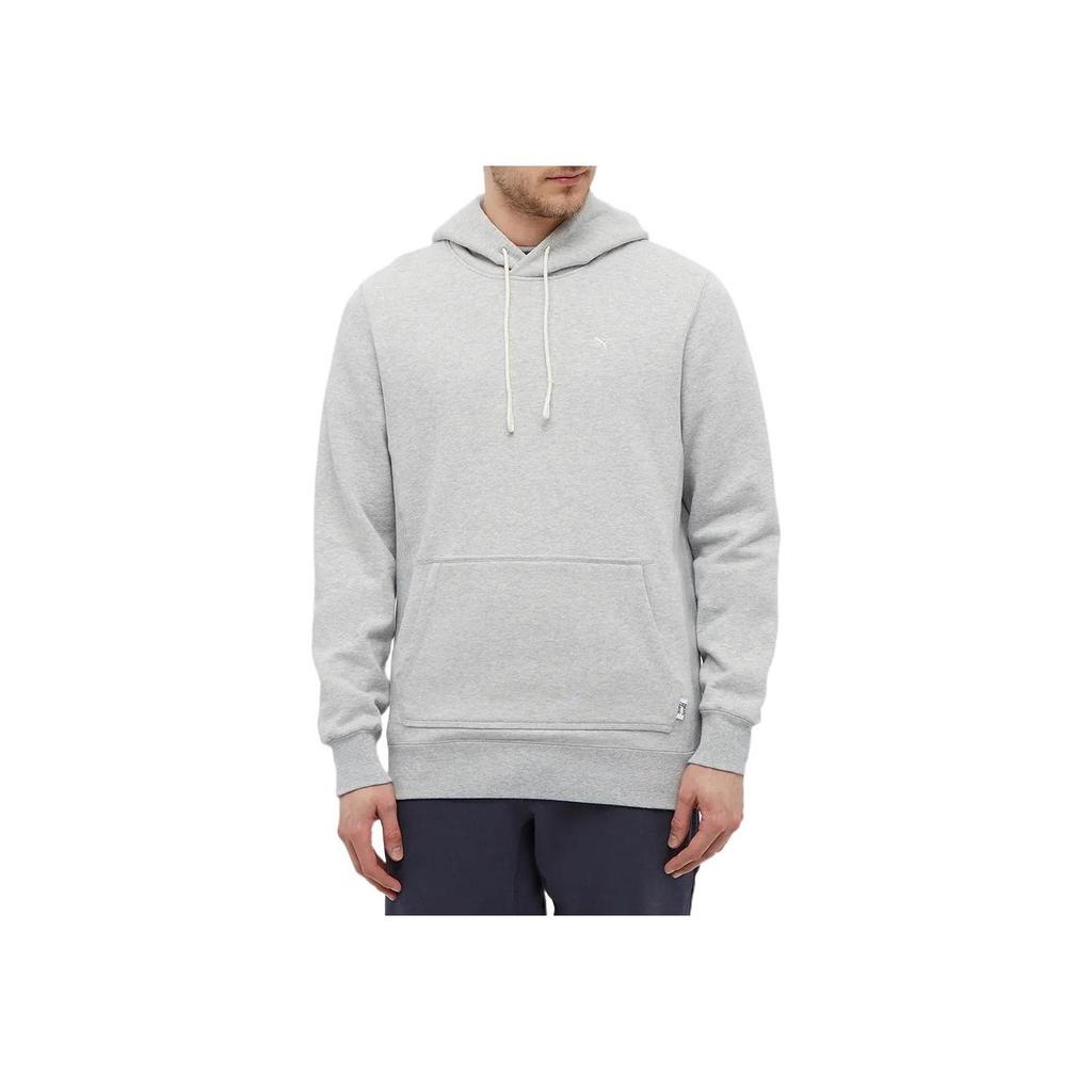 PUMA Run Ciele Chest Embroidered Logo Solid Color Pullover Long-Sleeve Retro Sports Sweatshirt Men's Grey