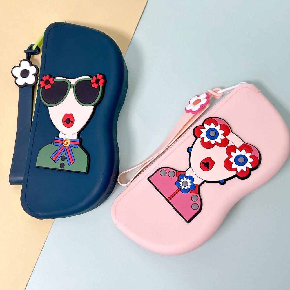 Waterproof Small Items Bag Dustproof Sunglasses Pouch Simple Silicone Eyeglasses Case  Travel