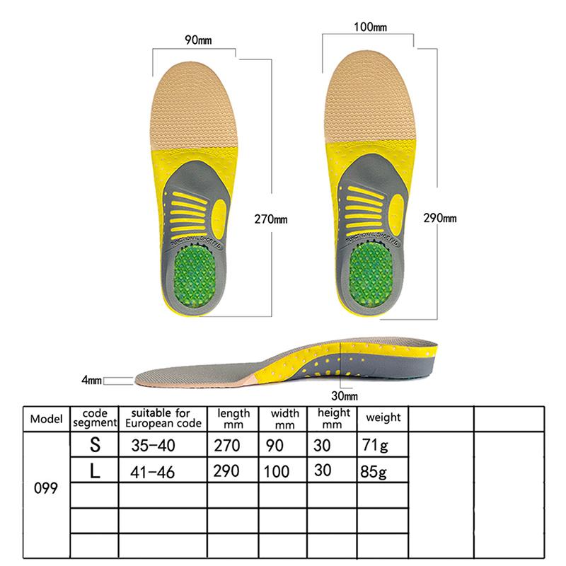 Premium Orthotic Gel Insoles Orthopedic Flat Foot Health Sole Pad For Shoes