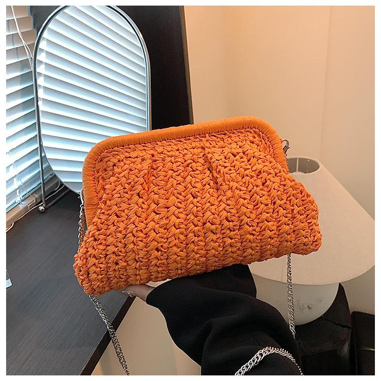 

Популярная сумка ручной работы, сумка-ведро для переноски, женская, 2024, новая, маленькая, свежая, соломенная, сумка-мессенджер на одно плечо