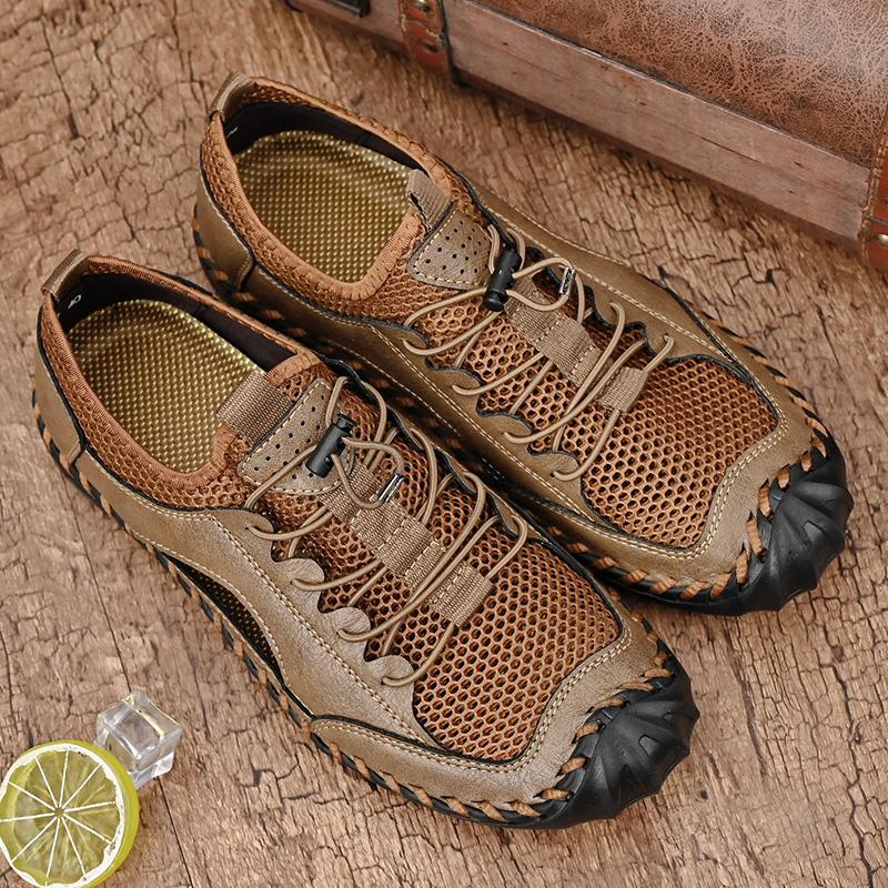 Fashion Summer Hot Selling Breathable Mesh Casual Shoes Soft Soles Comfortable Men's Sandals Outdoor Camping and Hiking Shoes for Men's