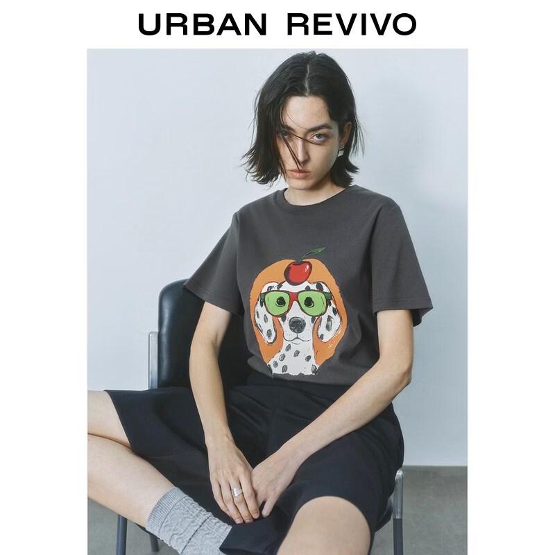 UR2026 Women s Cute Pet Print Short Sleeve T-shirt S