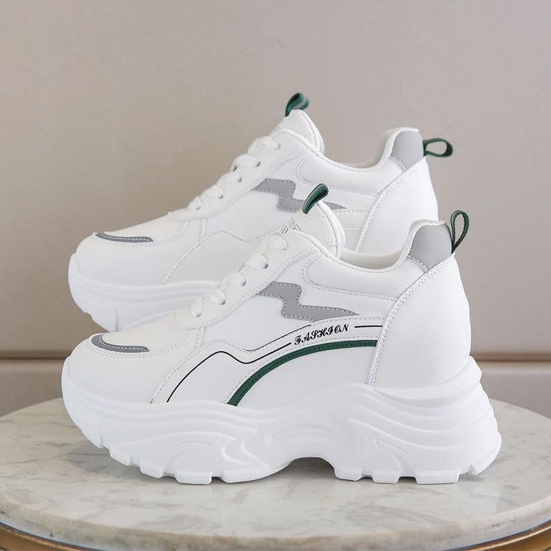 Small man height increase casual sports shoes ins spring and autumn new platform dad shoes women