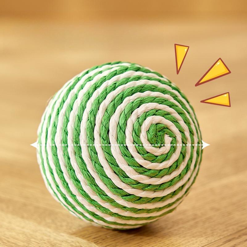 

Cat toys sisal balls cat teasing sticks cats can enjoy themselves relieveboredomgrind their teethgrind their clawsand makesounds M зелёный