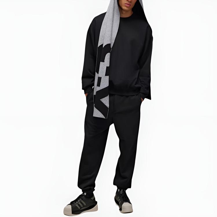 Y-3 Brushed Terry Track Pants High Waist Knit Joggers Unisex Bottoms Black IW0074
