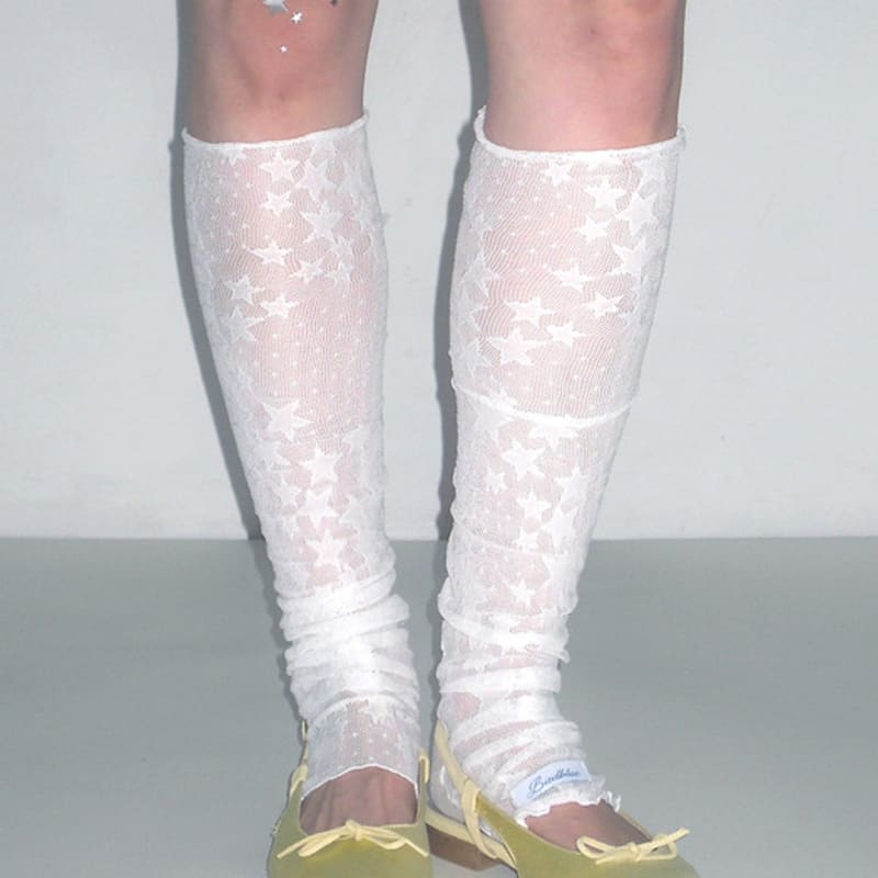 BadBlue Milky Way Leg Warmer White
