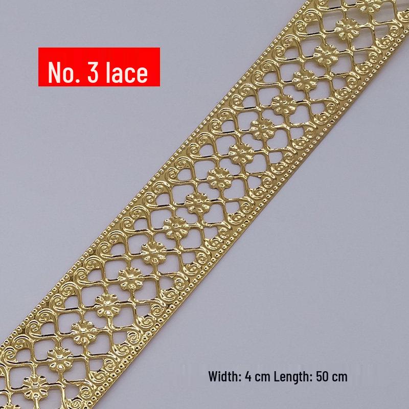 Decorative Wrought Iron Lace Strips In Gold & Silver for Photo Frames