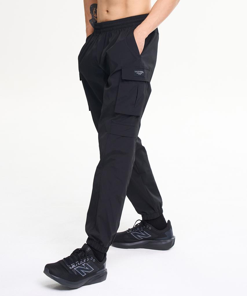 Leijibi Stretch 4-Pocket Cargo Jogger Pants Daily Hiking Workout Sports Pants M Black