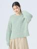 Beams Heart Shaggy One Size L/S Knit, Color-Coordinated Knit, Women's, SAX,