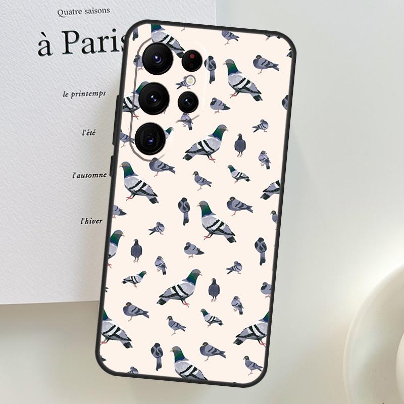 The Pigeons Phone Case For Samsung Galaxy S24 S25 Ultra S9 S10 S20 S21 S22 S23 Plus S24 FE Cover Shell