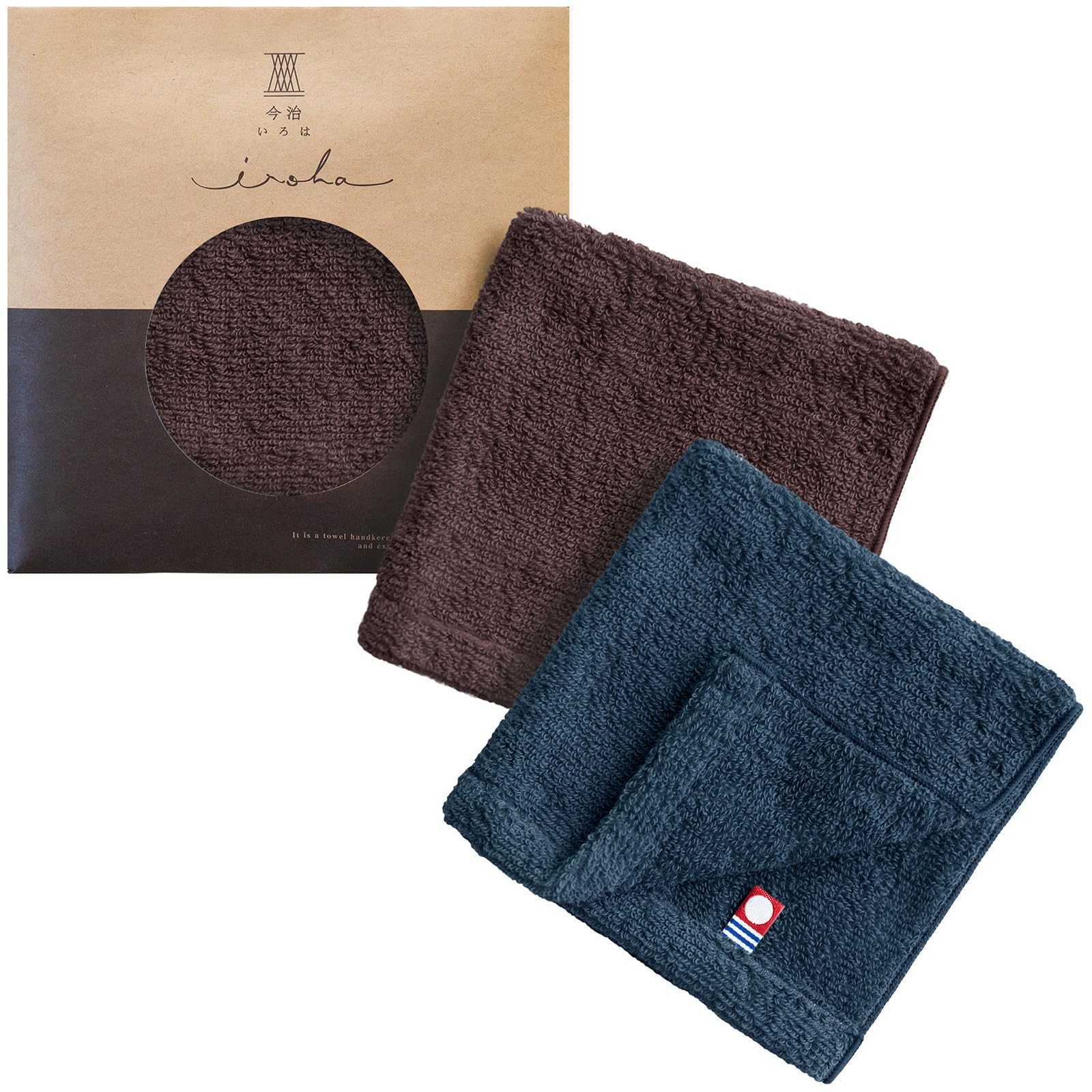 

Top Factory Imabari Towel Handkerchiefs for Imabari Iroha Pile Solid 23cm x Perfect for Retirement Return and Set of 2 Dark Men, Handkerchiefs, Color,