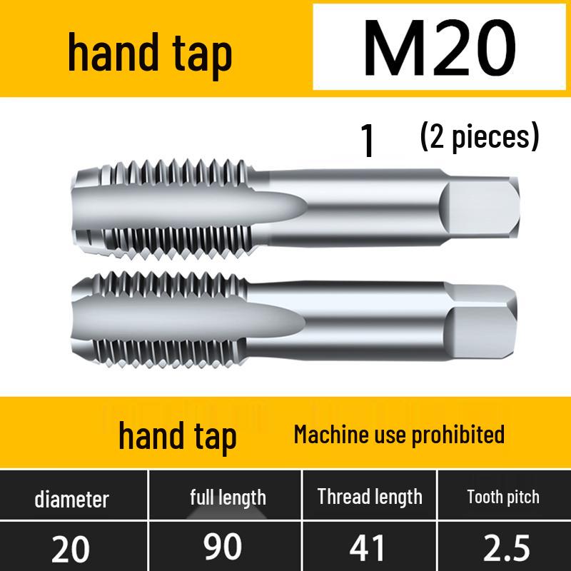 Hand Taper Tap Threading Tool M3-M20 for Manual Tapping