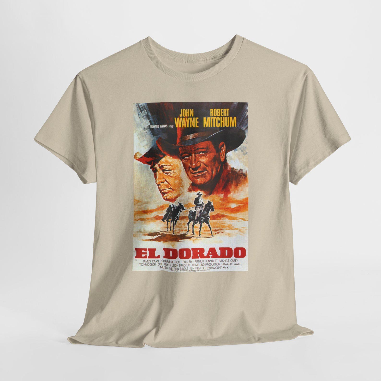 El Dorado John Wayne Vintage Western Movie Fan T-Shirt, Cowboy Film Lover Tee, John Wayne Fan Shirt, Old Hollywood Apparel L