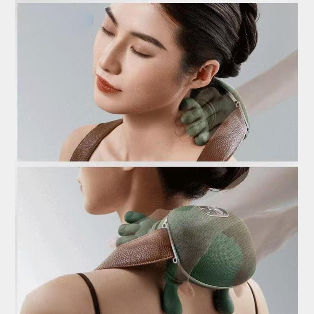 2000mAh Neck Massager Muscle Relax Tool Unisex Neck and Back Massager with 2 Mode Heat for Home Travel Body Massage Device