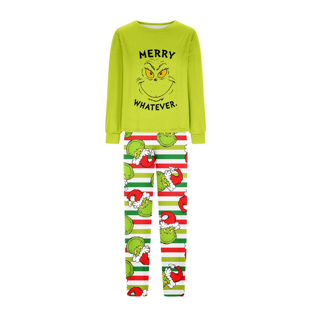 Parent-child Christmas Print Home Suit Long-sleeved Top And Pants