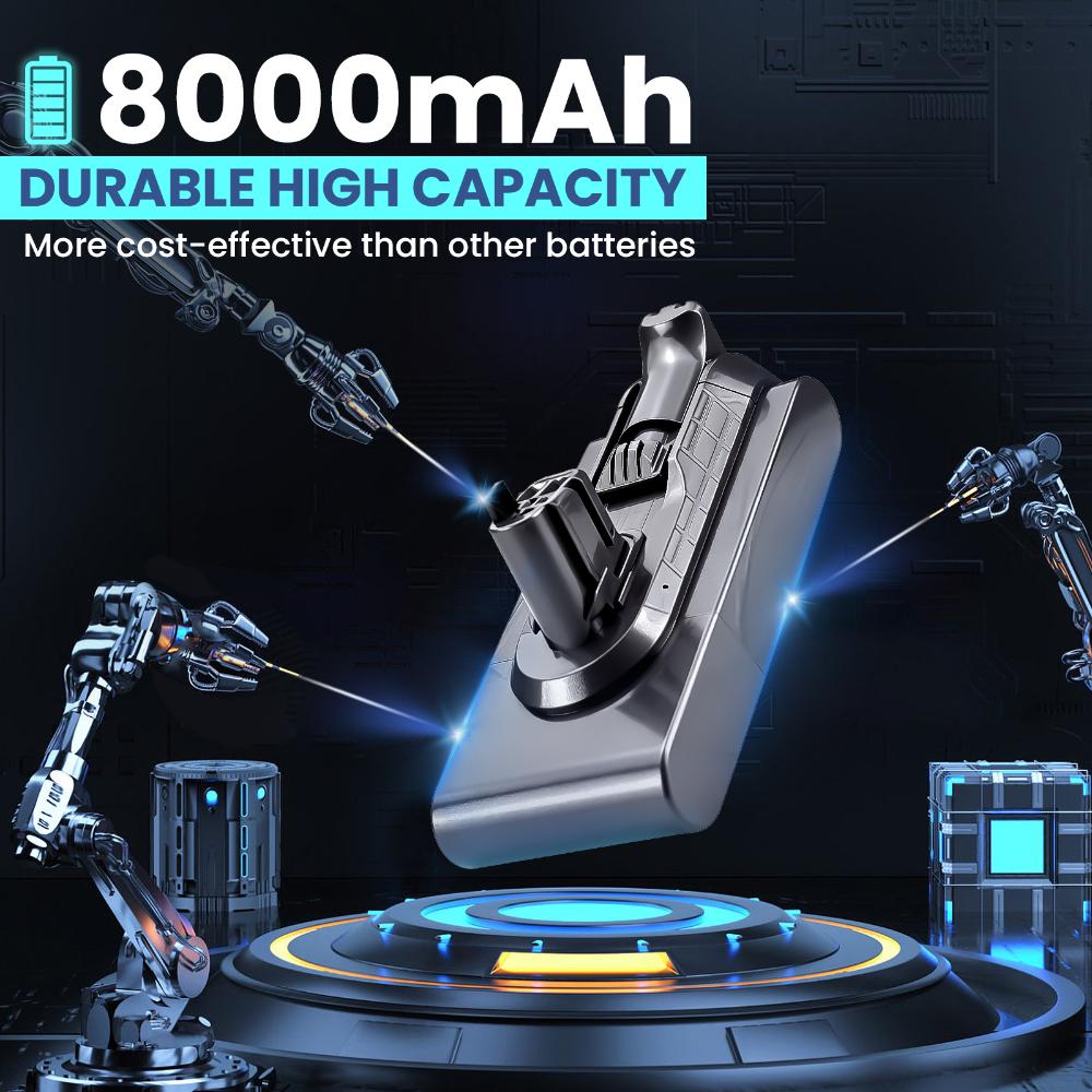 25.2V 8000mAh Li-ion Battery For Dyson V11 Absolute V11 Animal V11 Torque Drive V15 Detect V15 Detect Absolute Vacuum Cleaner