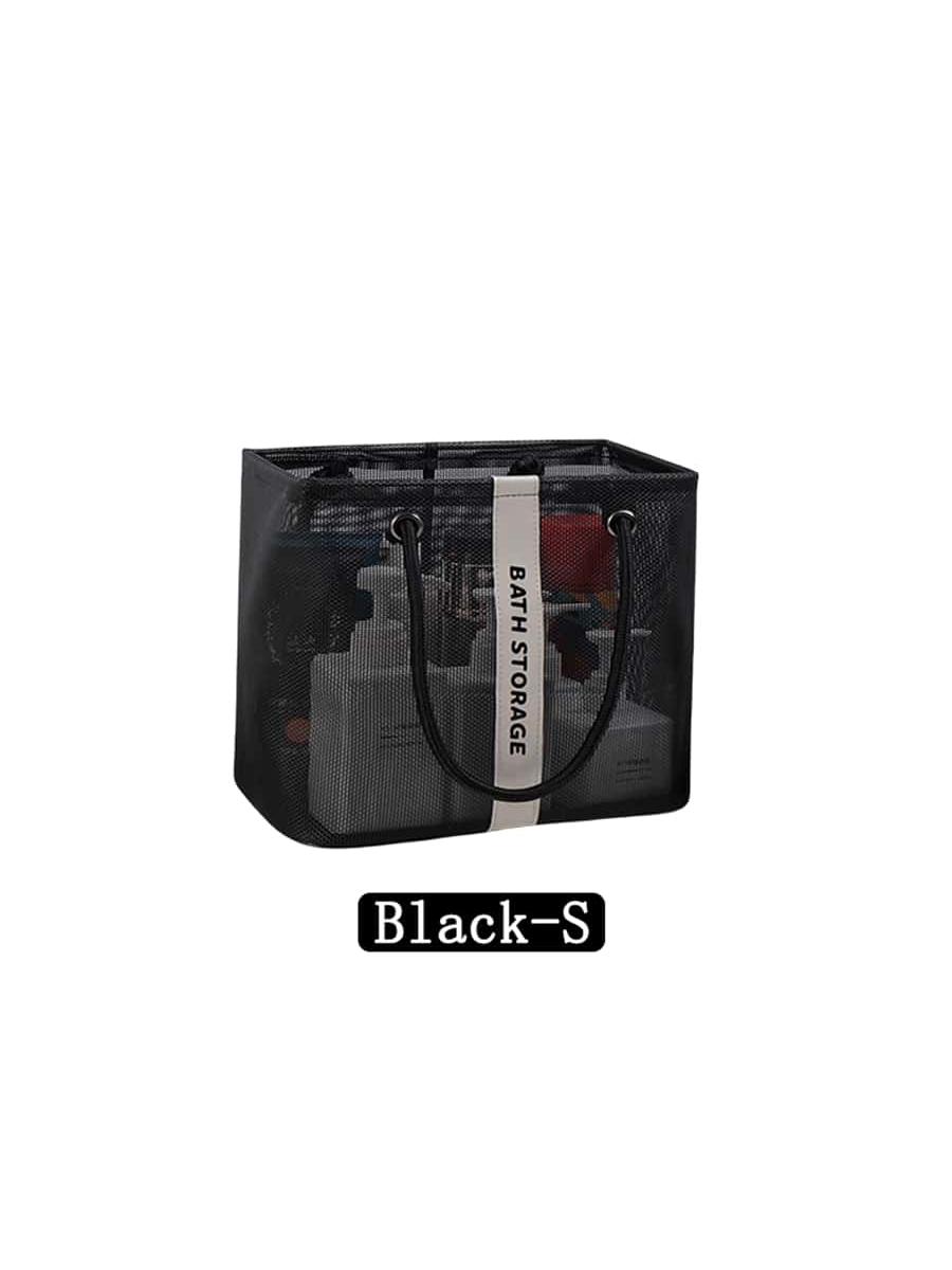 

1PC bathroom storage basket, grid draining basket, foldable storage basket, summer swimming clothes storage basket