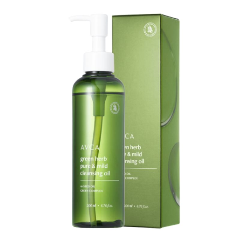 

AVCA Green Herb Pure & Mild Blackhead Cleansing Oil Gentle Pore Makeup Remover 200ml 1