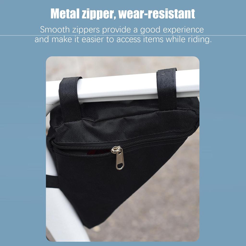 Universal Triangle Bike Frame Bag Water-Resistant, Low-Profile Design Expands Storage For Mountain, Road, Gravel & Commuterbike